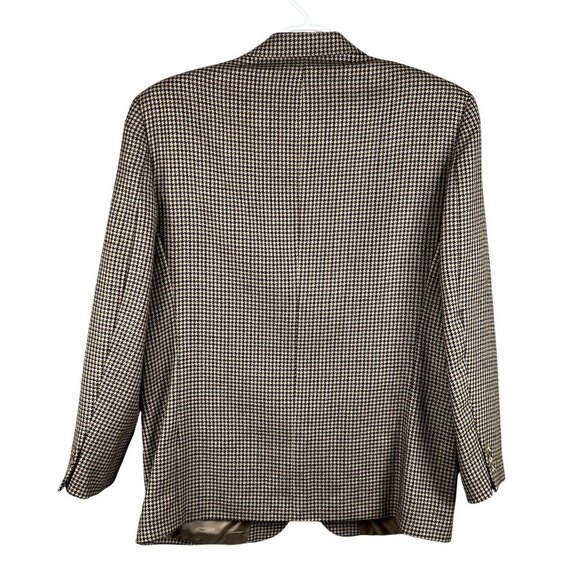 Oscar De La Renta Mens 43R Houndstooth Wool Blazer Jacket Sportcoat Timeless - Picture 2 of 16